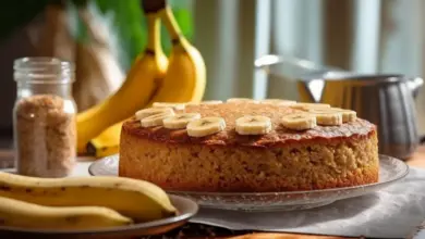 Bolo de Banana com Aveia