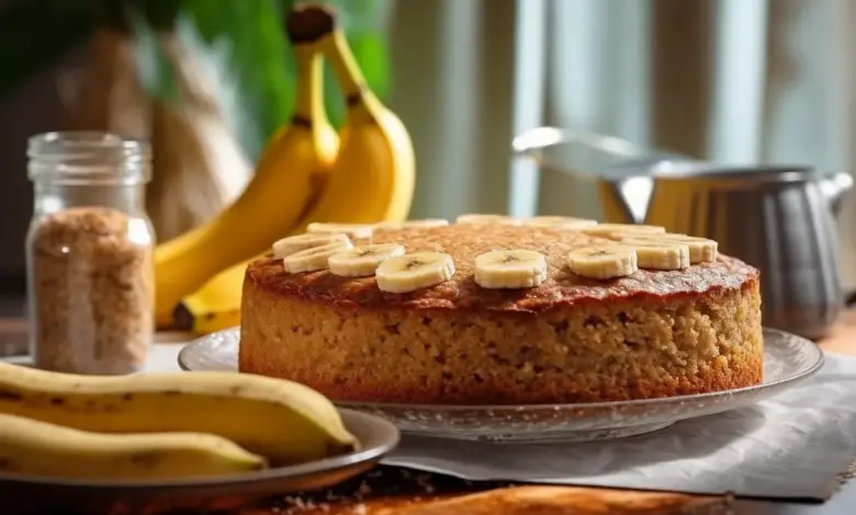 Bolo de Banana com Aveia