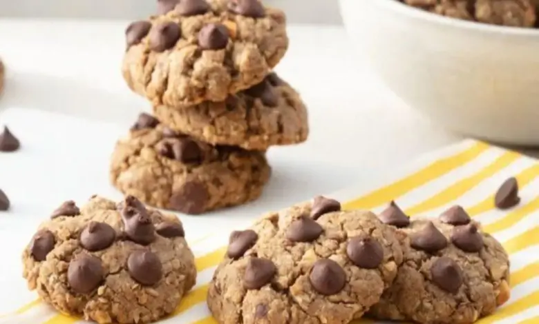 Cookies de Aveia com Gotas de Chocolate