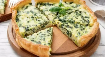 Receita de Quiche de Espinafre e Queijo Feta